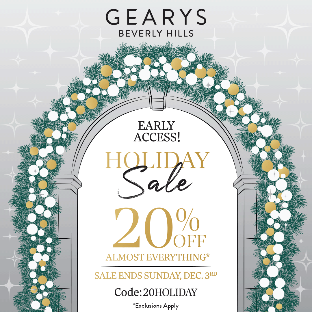 Shop GEARYS Holiday Sale and enjoy 20% off almost everything*. Sale ends Dec. 3rd.