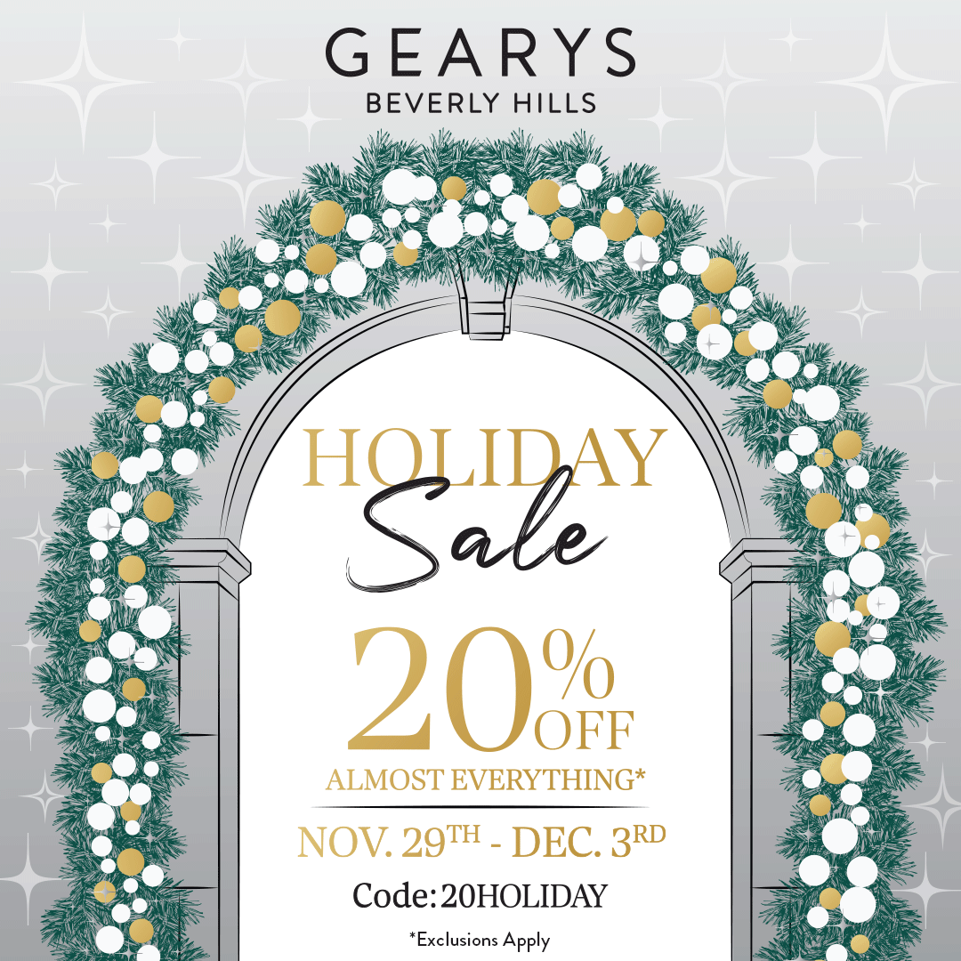 Shop GEARYS Holiday Sale and enjoy 20% off almost everything*. Sale ends Dec. 3rd.