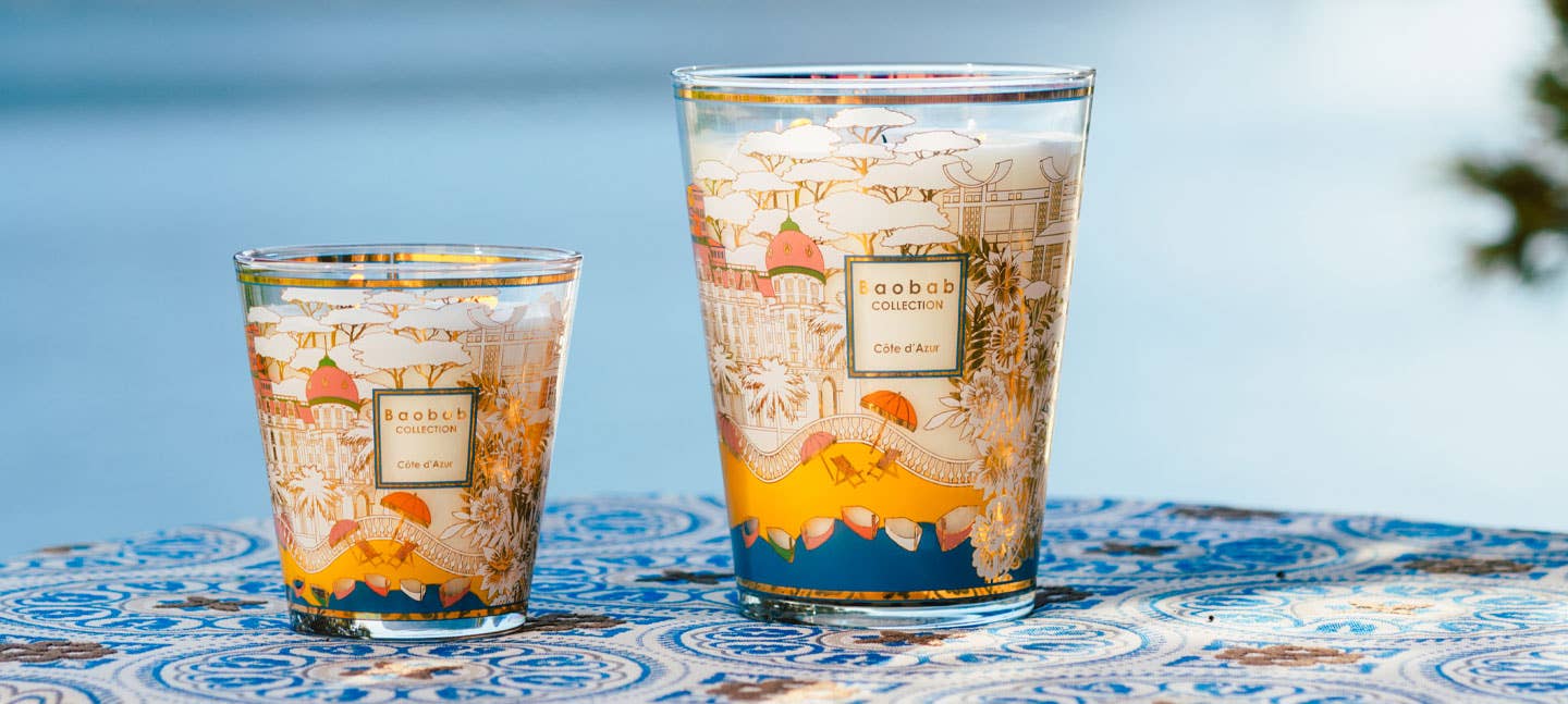 Baobab Collection Cote d'Azur Candle Baobab Collection Cote d'Azur Candle in an outdoor setting