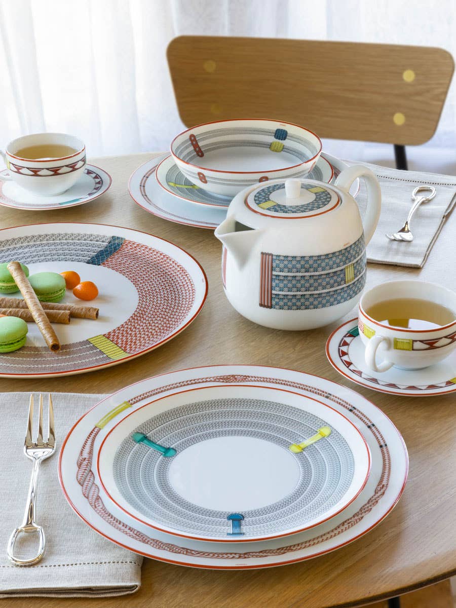 Shop the Hermes Tressages Equestres Dinnerware collection