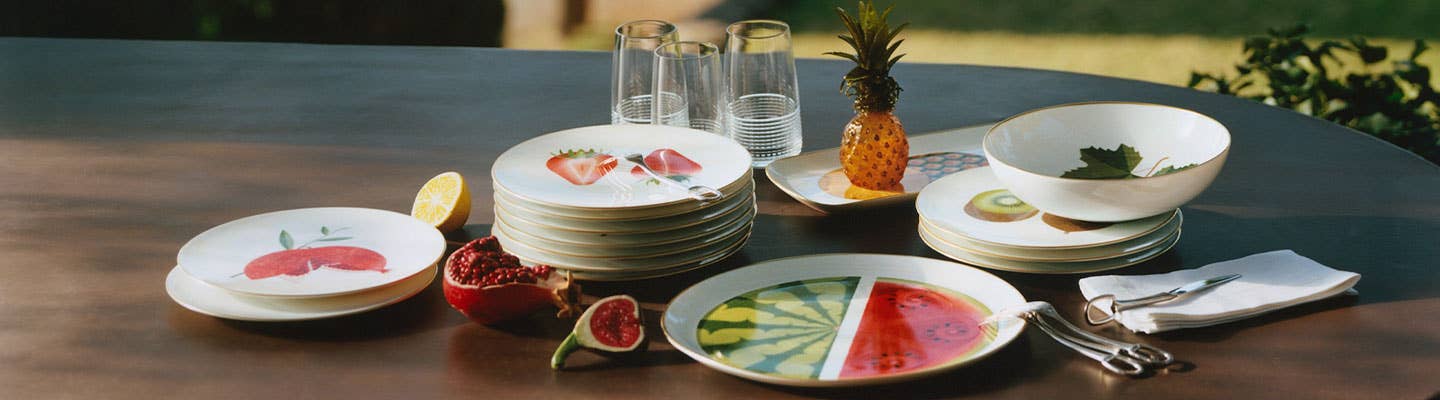 Shop the Hermes Tressages Equestres Dinnerware collection