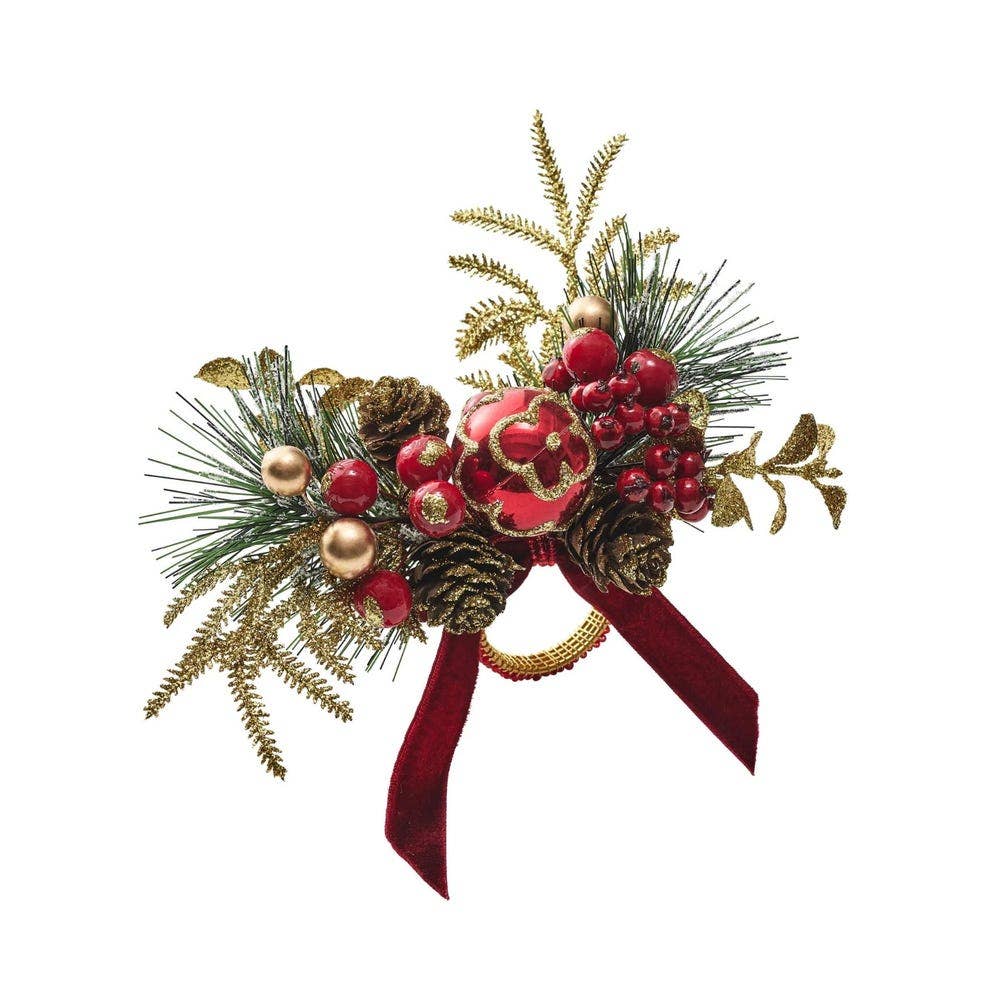 View all table linens & accessories including the Kim Seybert Christmas Cheer Napkin Ring