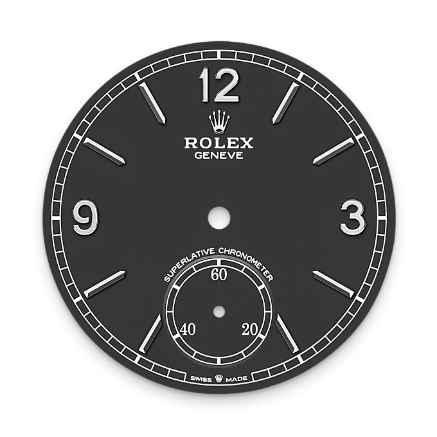Intense black dial