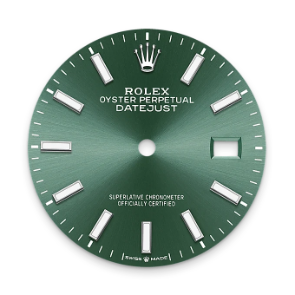 Mint green dial