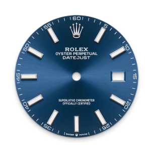 Bright blue dial