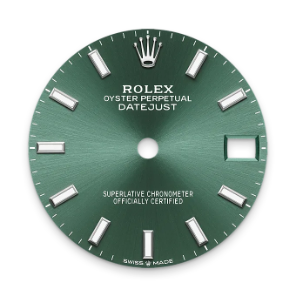 Mint green dial